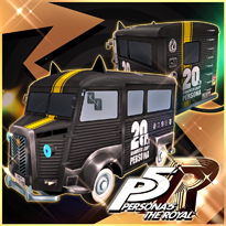 ペルソナ５ ザ・ロイヤル　ペルソナ２０周年アニバーサリーロゴ付き　モルガナカーステッカー